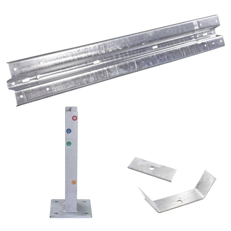 Ergänzungs-Set Stahlplanken Typ B, IPE 500, zum Aufdübeln, Baulänge 2m