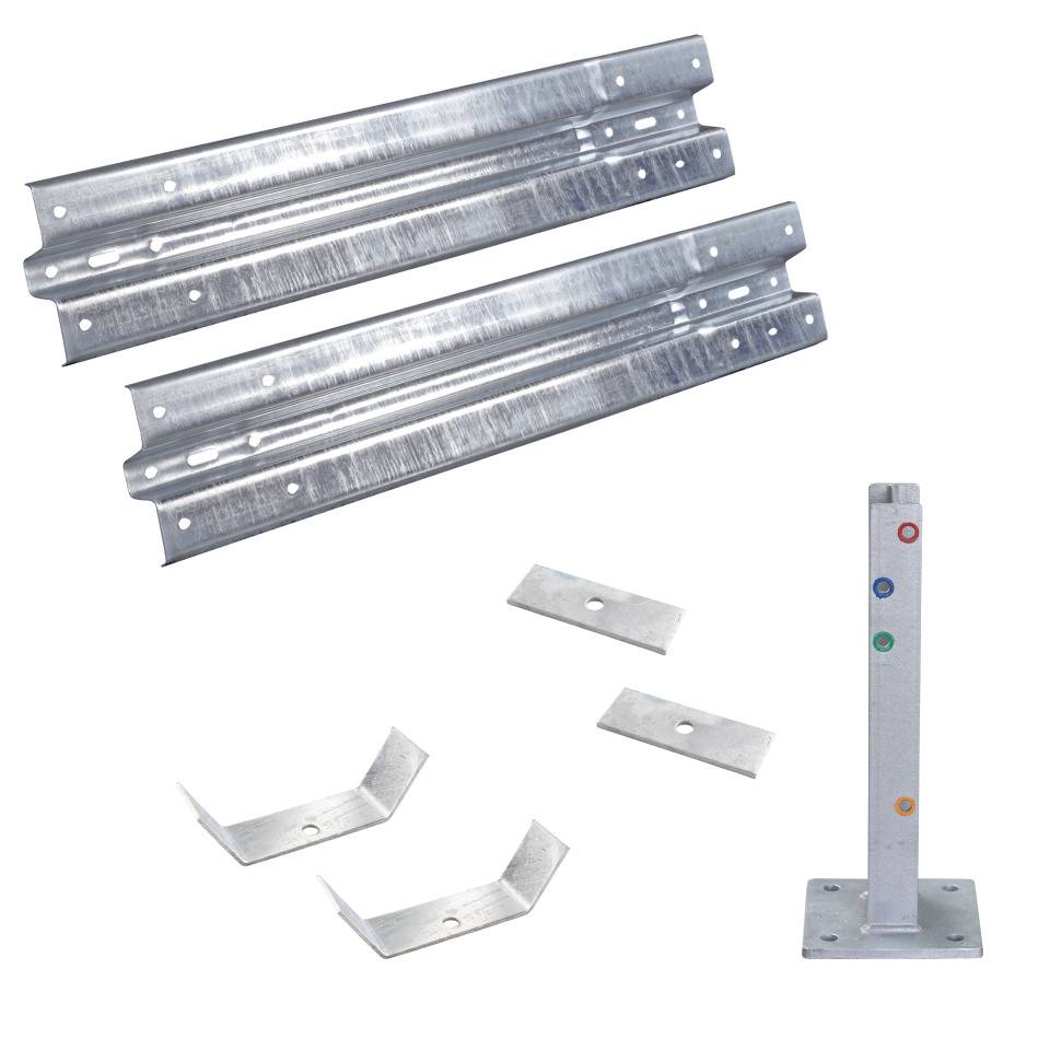 Ergänzungs-Set Stahlplanken Typ B,2-fach,IPE 500,zum Aufdübeln,Baulänge 1,33m