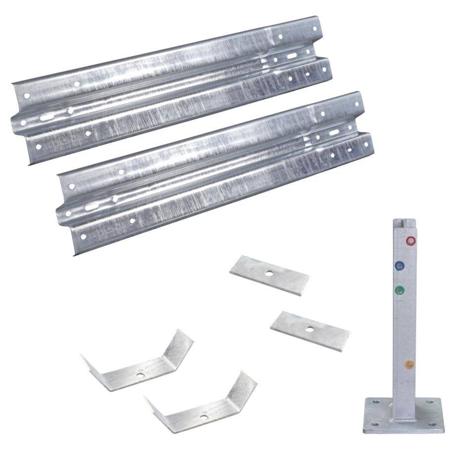 Ergänzungs-Set Stahlplanken Typ B,2-fach,IPE 500,zum Aufdübeln,Baulänge 1,33m