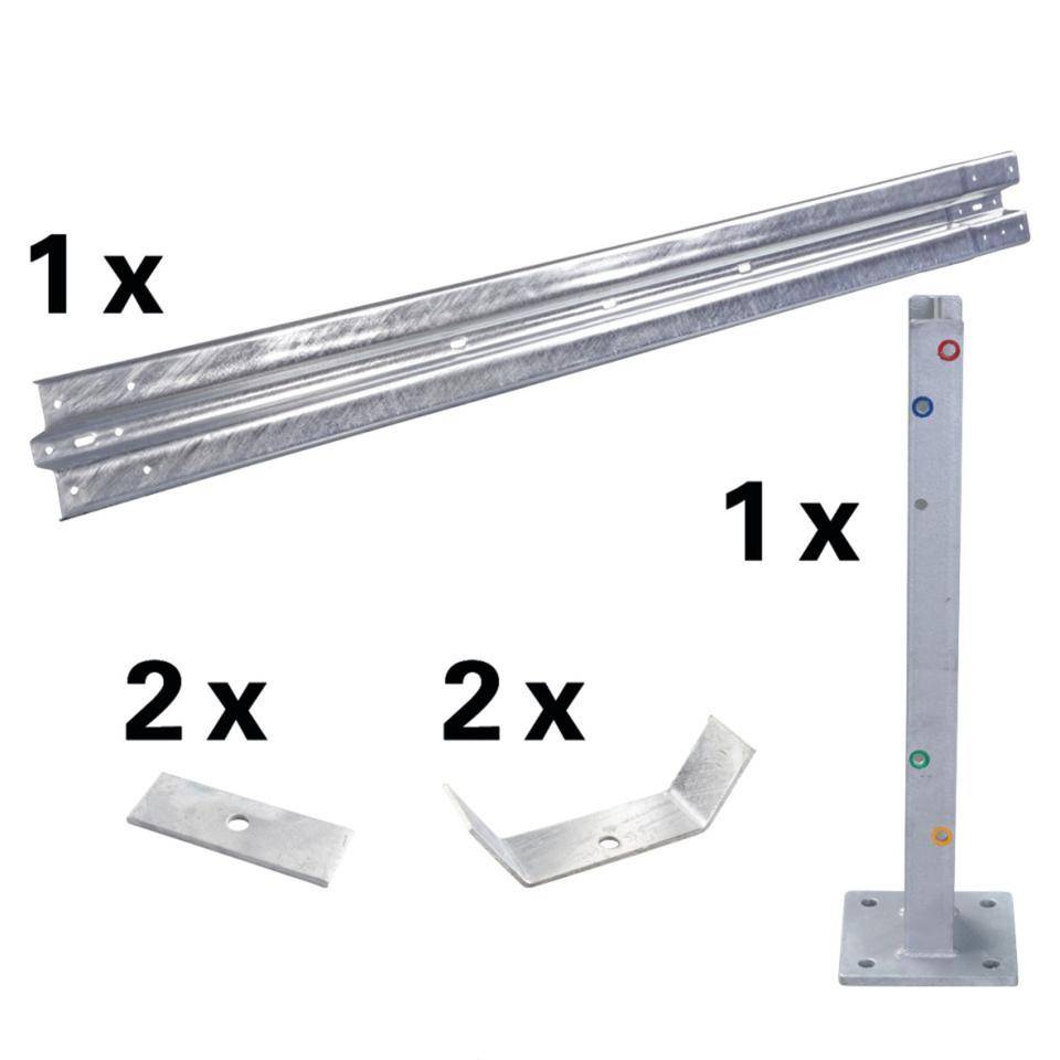 Ergänzungs-Set Stahlplanken Typ B, IPE 750, zum Aufdübeln, Baulänge 4m