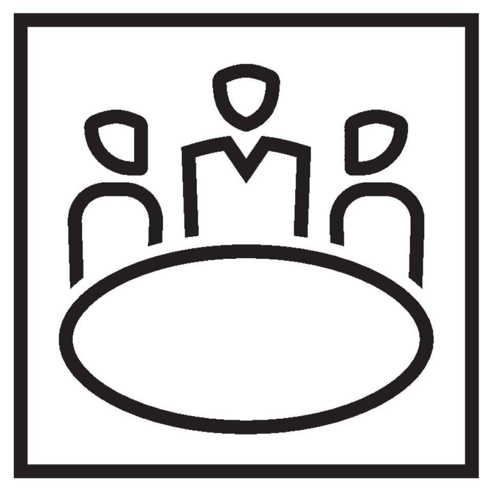 Türschild Piktogramm Konferenzraum, Folie, selbstklebend, 150x150mm