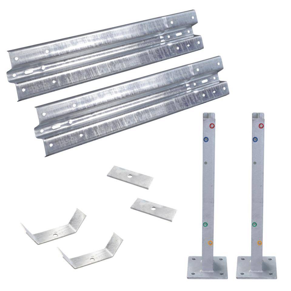 Ergänzungs-Set Stahlplanken Typ B,2-fach,IPE 750,zum Aufdübeln,Baulänge 1,33m