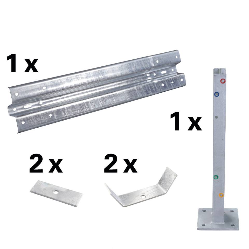 Ergänzungs-Set Stahlplanken Typ B, IPE 1000, zum Aufdübeln, Baulänge 1,33m