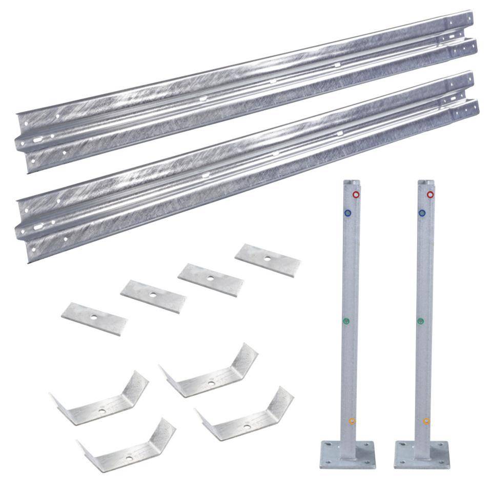 Ergänzungs-Set Stahlplanken Typ B,2-fach,IPE 1000,zum Aufdübeln,Baulänge 4m