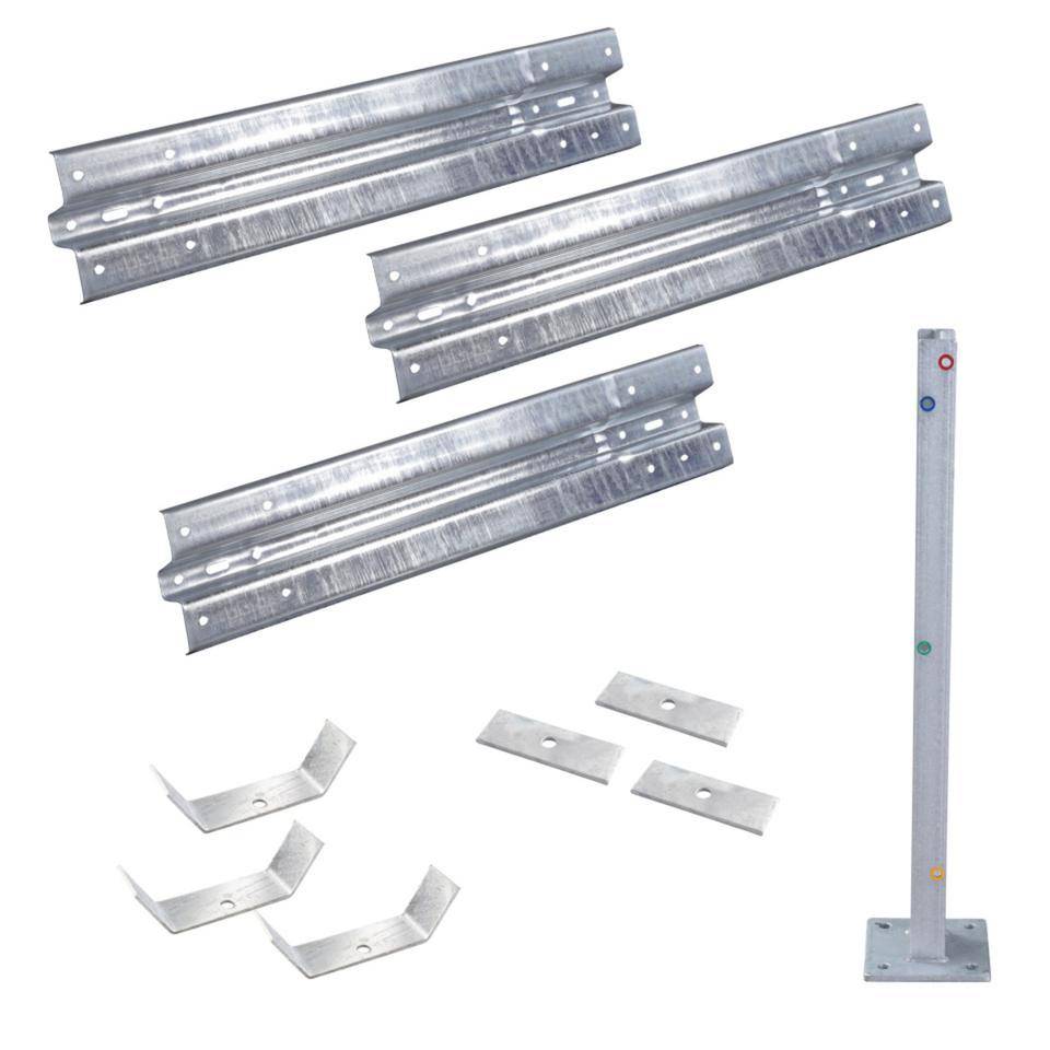 Ergänzungs-Set Stahlplanken Typ B,3-fach,IPE 1000,zum Aufdübeln,Baulänge 1,33m