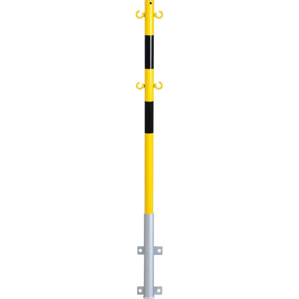 K.57 Laderampen-Schutzpfosten, Pfosten Light, Hülse u.Hakenösen,gelb/schwarz