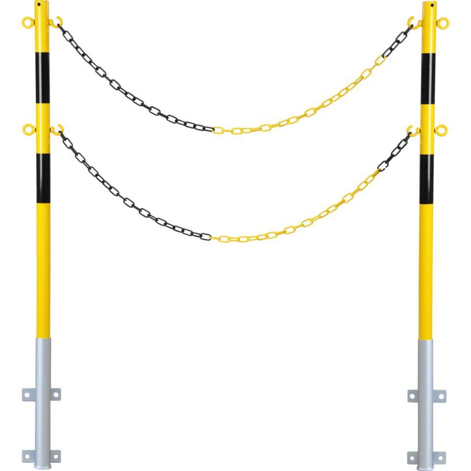 K.57 Laderampen-Schutzpfosten, Pfosten Light,Hülse und Ringösen ,gelb/schwarz