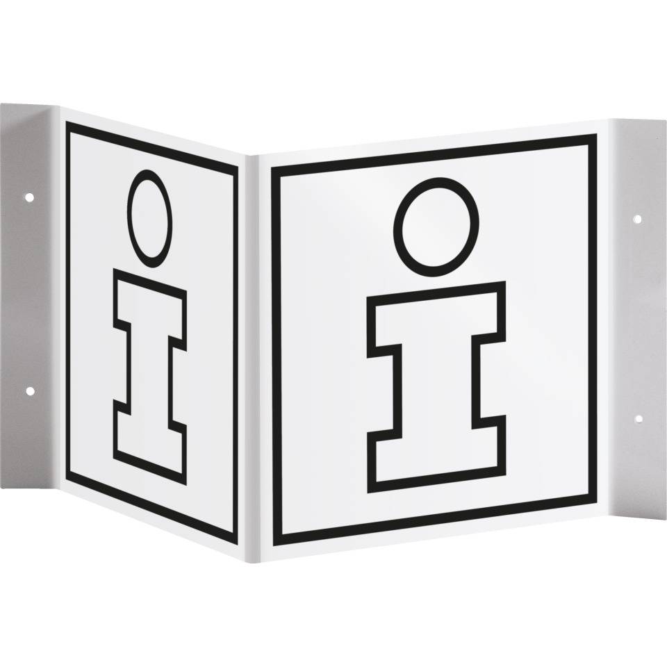 Tür-Nasenschild Piktogramm Infopoint, Kunststoff, 150x150mm