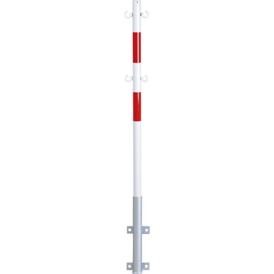 K.57 Laderampen-Schutzpfosten,besteht a.Pfosten Light,Hülse u.Hakenösen,rot/weiß
