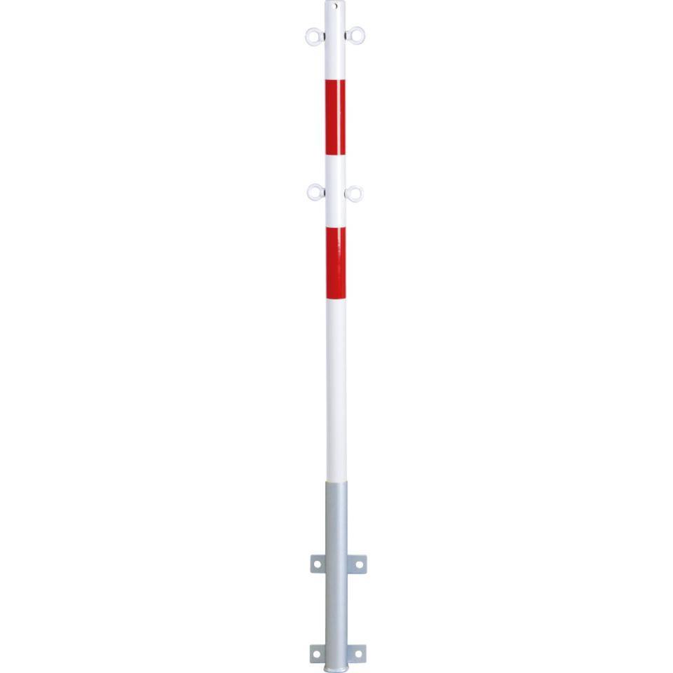 K.57 Laderampen-Schutzpfosten,besteht aus Pfosten Light,Hülse /Ringösen,rot/weiß
