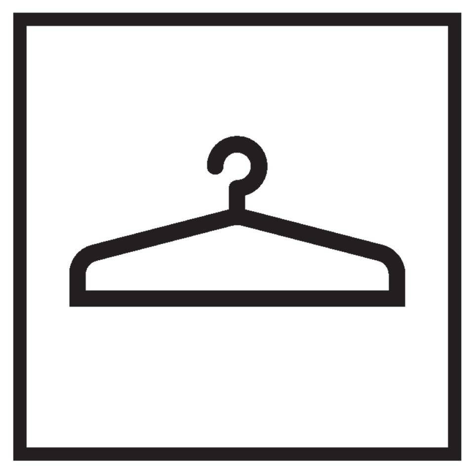 Türschild Piktogramm Garderobe, Folie, selbstklebend, 150x150mm