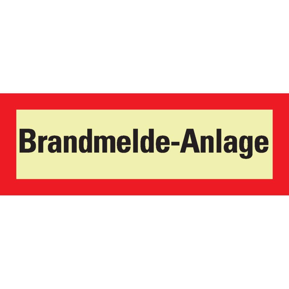 PERMALIGHT® power Feuerwehrschild Brandmelde-Anl.,Folie,selbstklebend,297x105mm