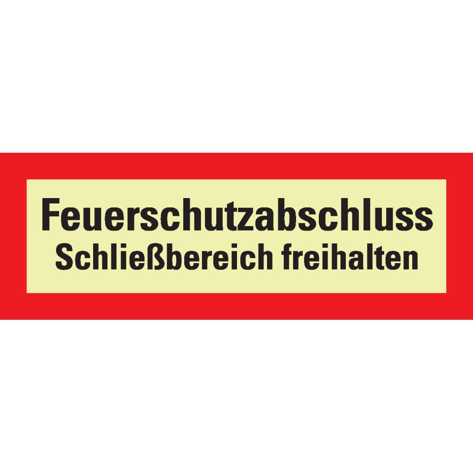 PERMALIGHT® power langnachleuchtend Feuerwehrschild Feuerschutzabschluss..., Folie, 297x105mm