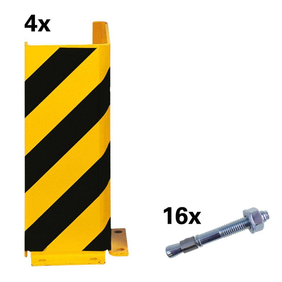 Starter-Set K.57 Regalschutz 400mm,L-Form,4 Anfahrsch.winkel,Folienzuschn.,Befest.