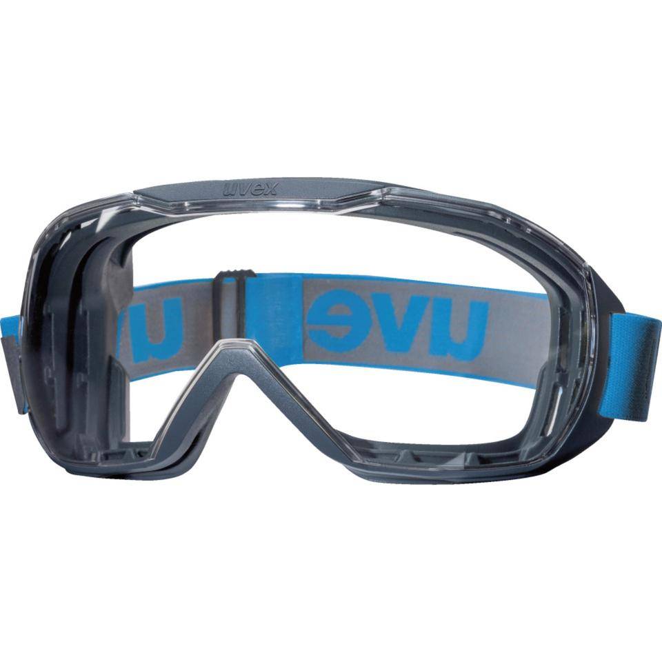 uvex Vollsichtbrille megasonic 9320.265,Kat.II,anthrazit,PC-Scheibe,farblos,107g