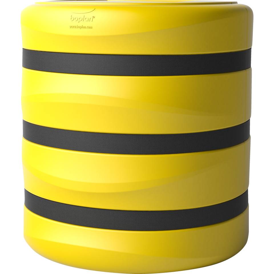 boplan® Pfeiler- und Säulenschutz Kolom Protector KP 600, gelb, Ausschnitt für Säulenmaß 600x600mm, Ø1035mm