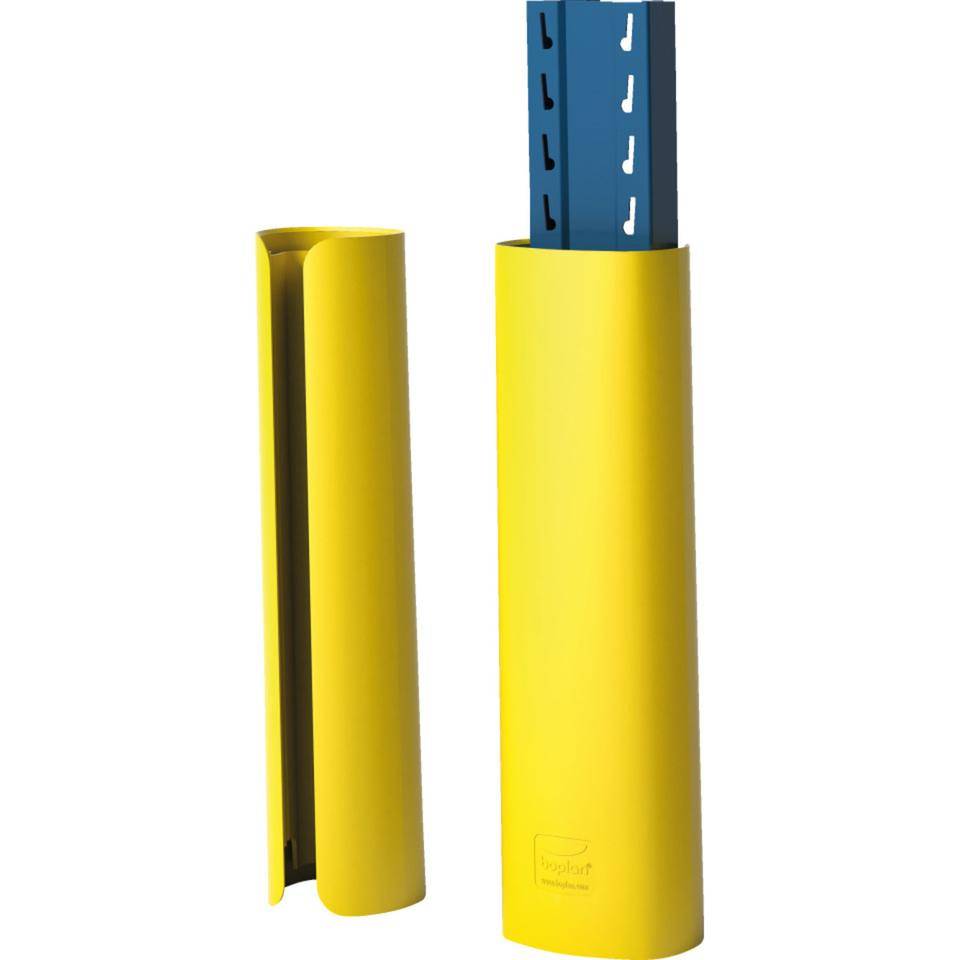 boplan® Regalanfahrschutz RackBull® Large, für 70-80 mm Stützentiefe, flexibel, stapelbar, gelb, Kunststoff, 600mm