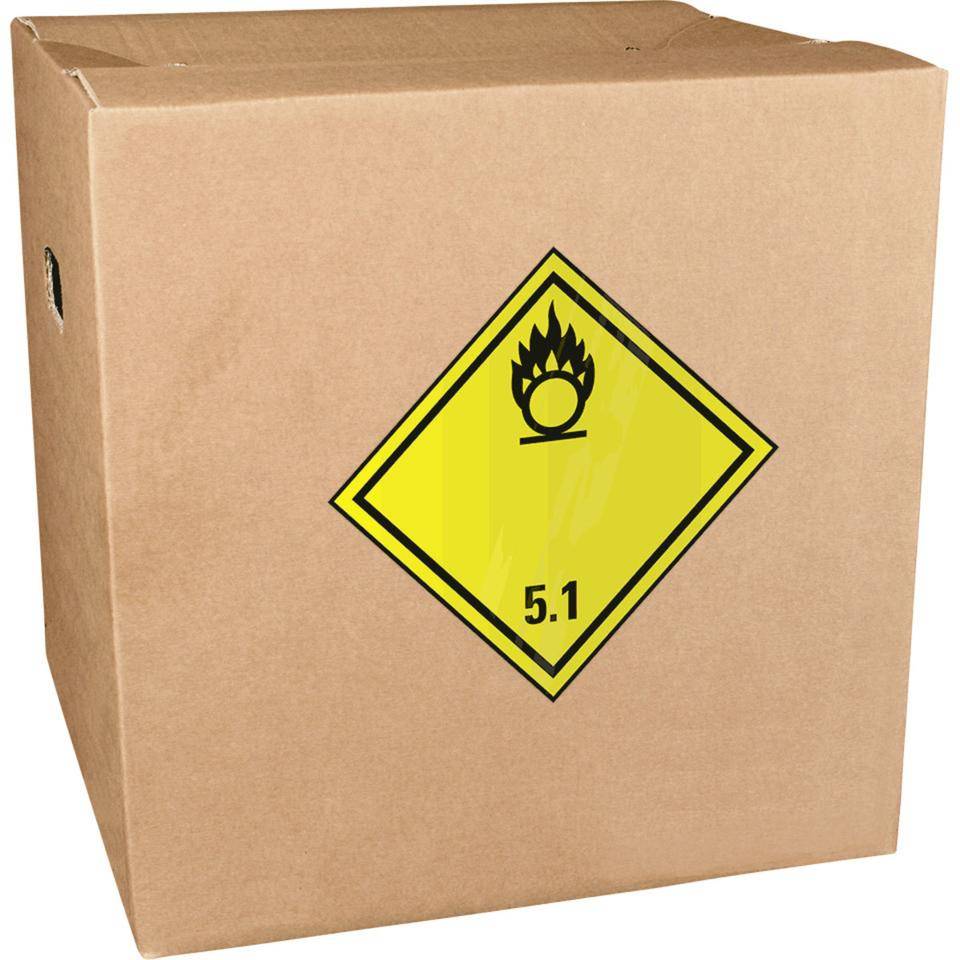 Verpackungskennzeichen Kl.5.1 Entzündend..., Haftpapier, permanent, 100x100mm, 1000/Rolle, IMDG-Code, GGVSEB, ADR, IATA