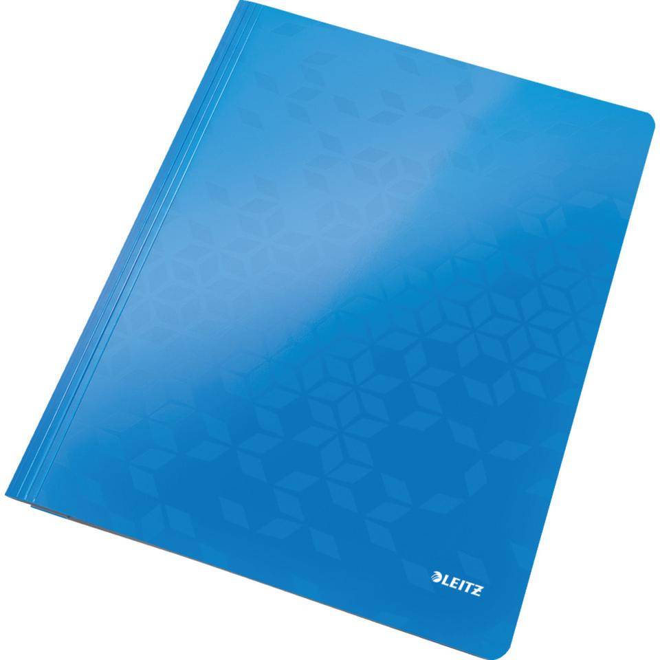 LEITZ WOW Schnellhefter, blau, PP-laminierter Karton, 240x3x310mm