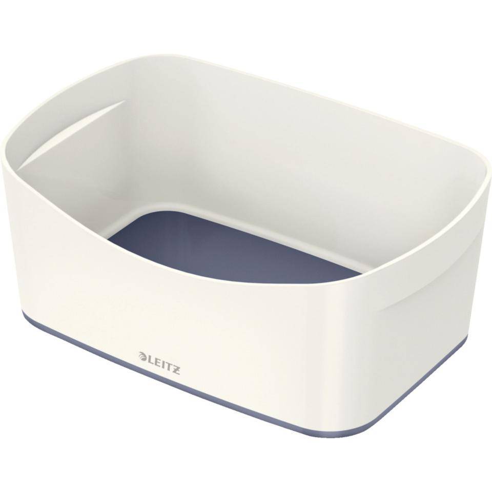 Leitz MyBox WOW Aufbewahrungsschale, groß, robust, Hochglanzoptik, Farbe: weiß
