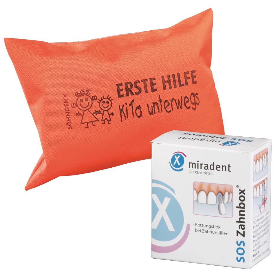 Vorteils-Set Erste Hilfe Tasche Kita unterwegs mit Zahnrettungsbox