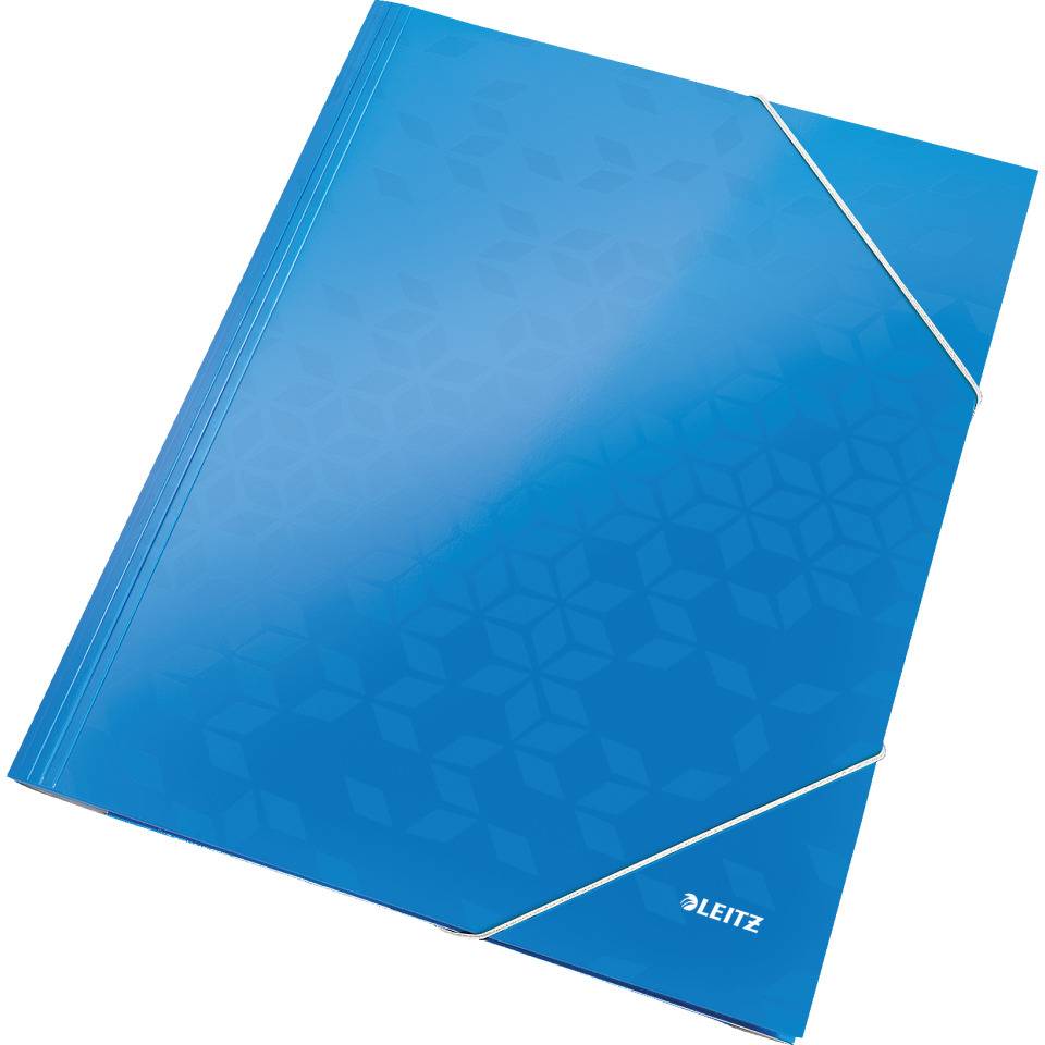 LEITZ WOW Eckspannermappe, blau, PP-laminierter Karton, 240x3x310mm