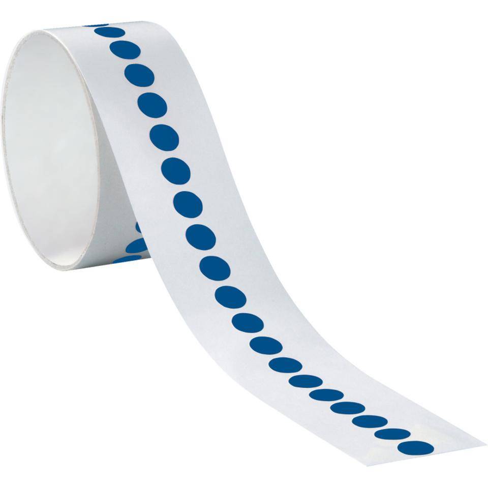 Markierungspunkte, blau, Cellulose-Folie, selbstklebend, Ø 25mm,100/Rolle