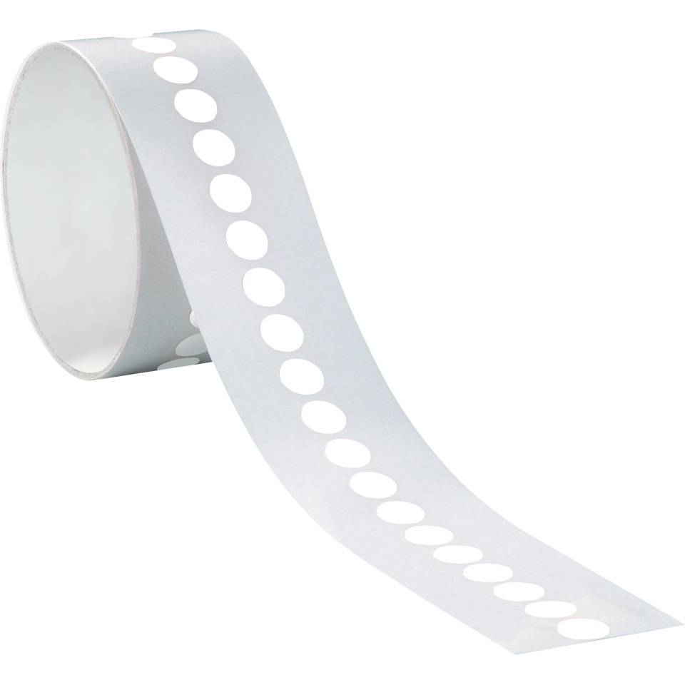Markierungspunkte, weiß, Cellulose-Folie, selbstklebend, Ø 25mm, 100/Rolle