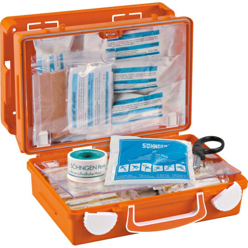 SÖHNGEN® Erste-Hilfe-Koffer Junior, Füllung DIN 13157, orange