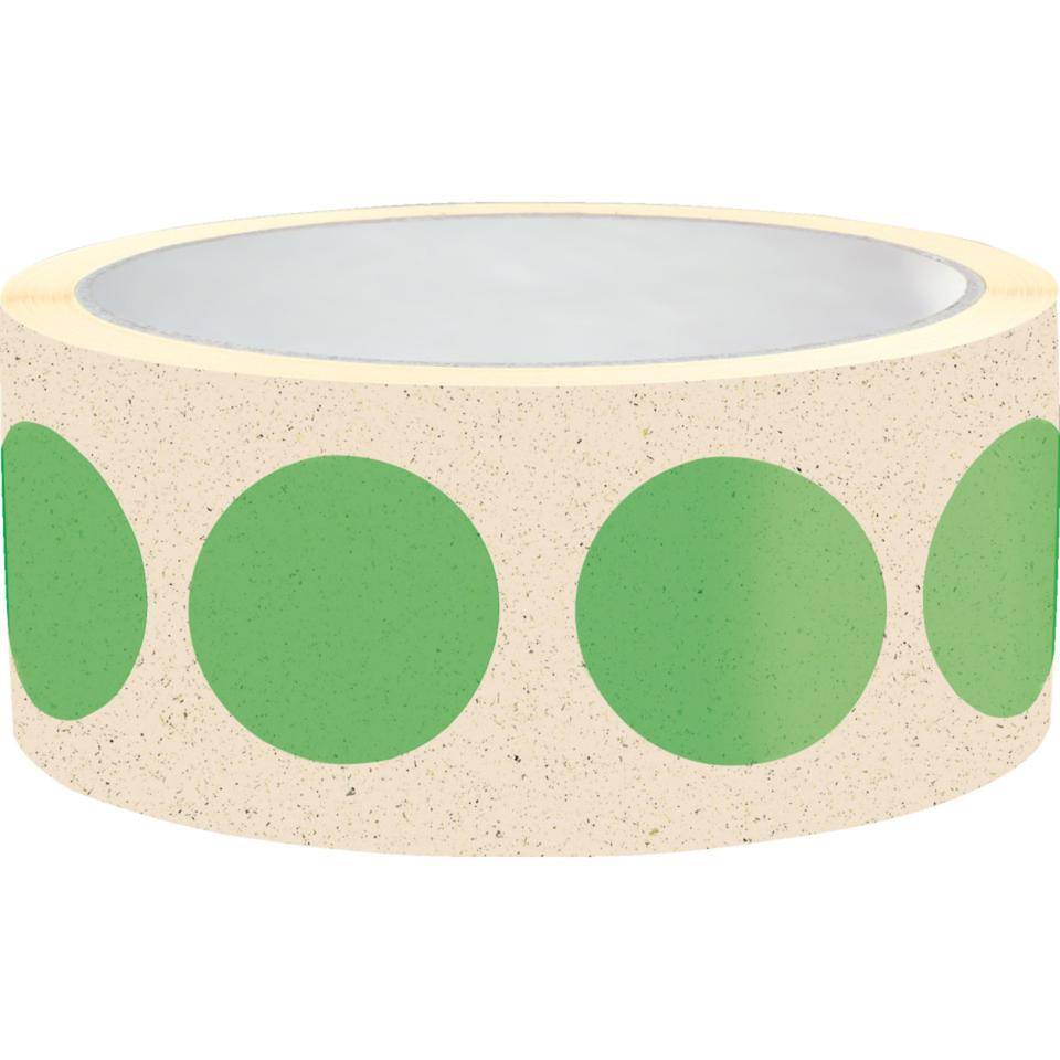 Markierungspunkte, hellgrün, Primärfaser-Graspapier, selbstklebend, Ø 25mm, 500/Rolle