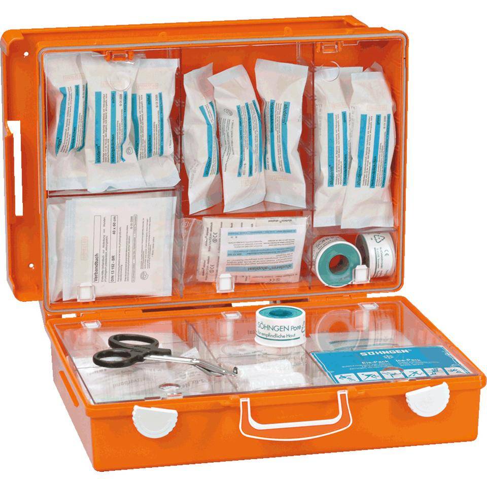 SÖHNGEN® Erste-Hilfe-Koffer Senior, Füllung DIN 13169, orange