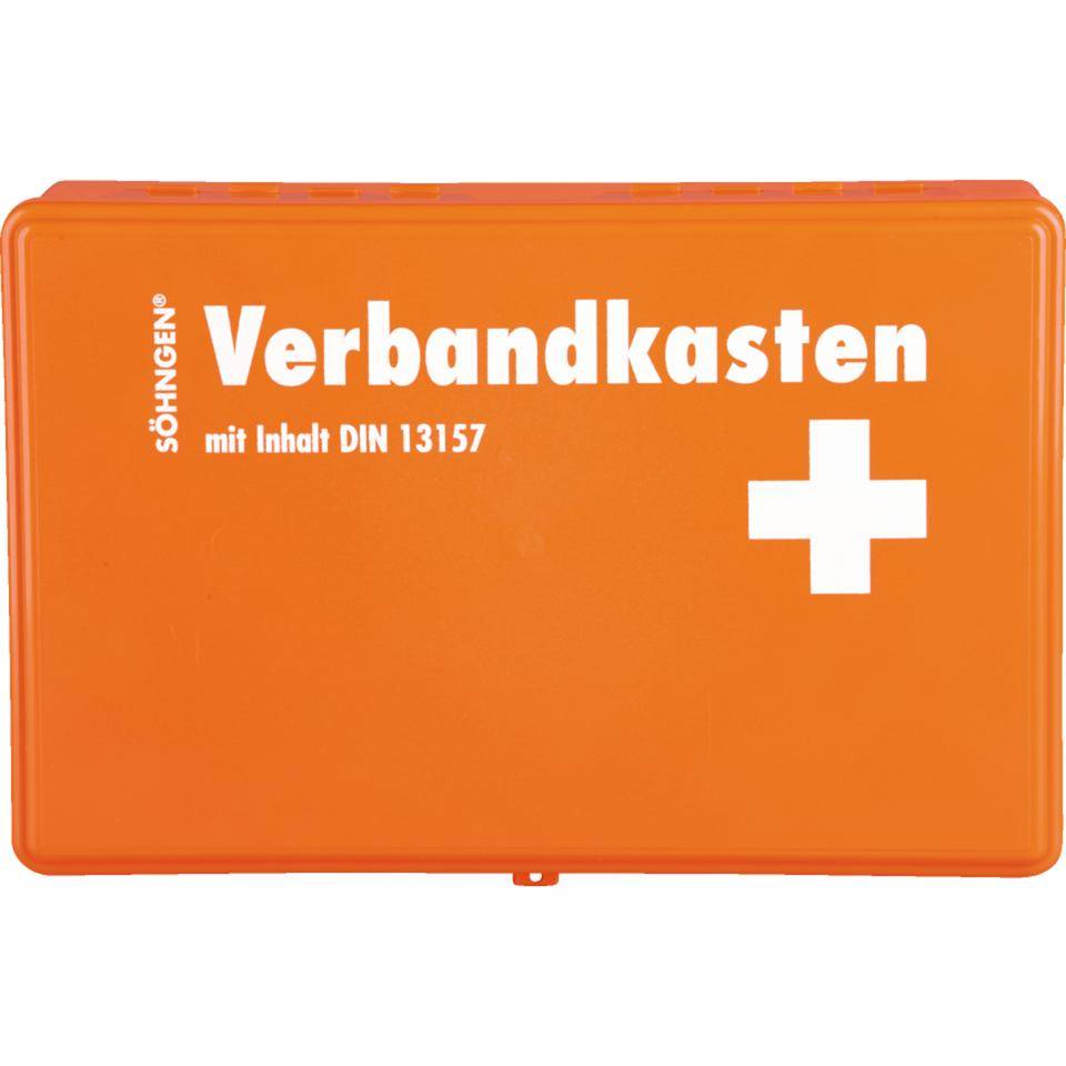 SÖHNGEN® Verbandkasten Kiel, Füllung DIN 13157, orange, ABS-Kunststoff