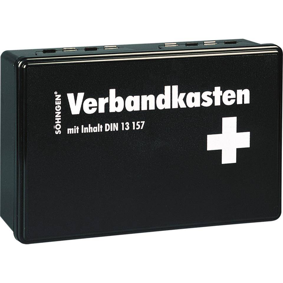 SÖHNGEN® Verbandkasten Kiel, Füllung DIN 13157, schwarz, ABS-Kunststoff