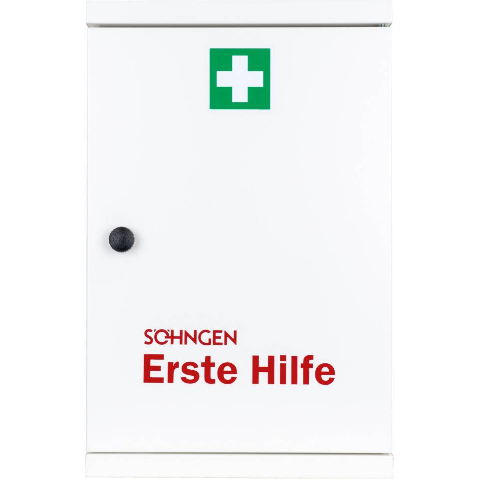 SÖHNGEN® Verbandschrank NovoLine 1, Füllung DIN 13157:2021, weiß, 360x420x200mm