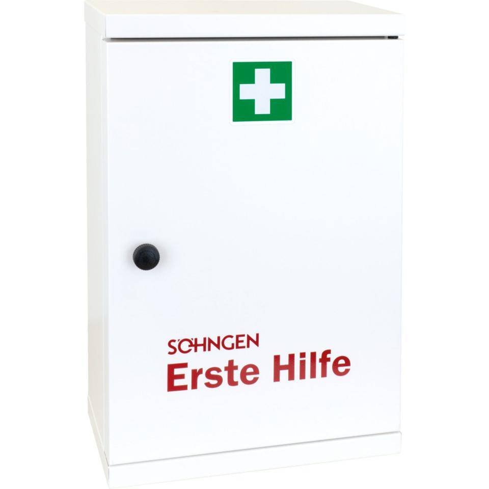 SÖHNGEN® Verbandschrank NovoLine 1, Füllung DIN 13157, weiß, 360x420x200mm