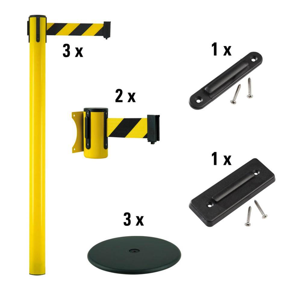 K.57 Vorteils-Set Absperrpfosten, gelb, Kunststoff