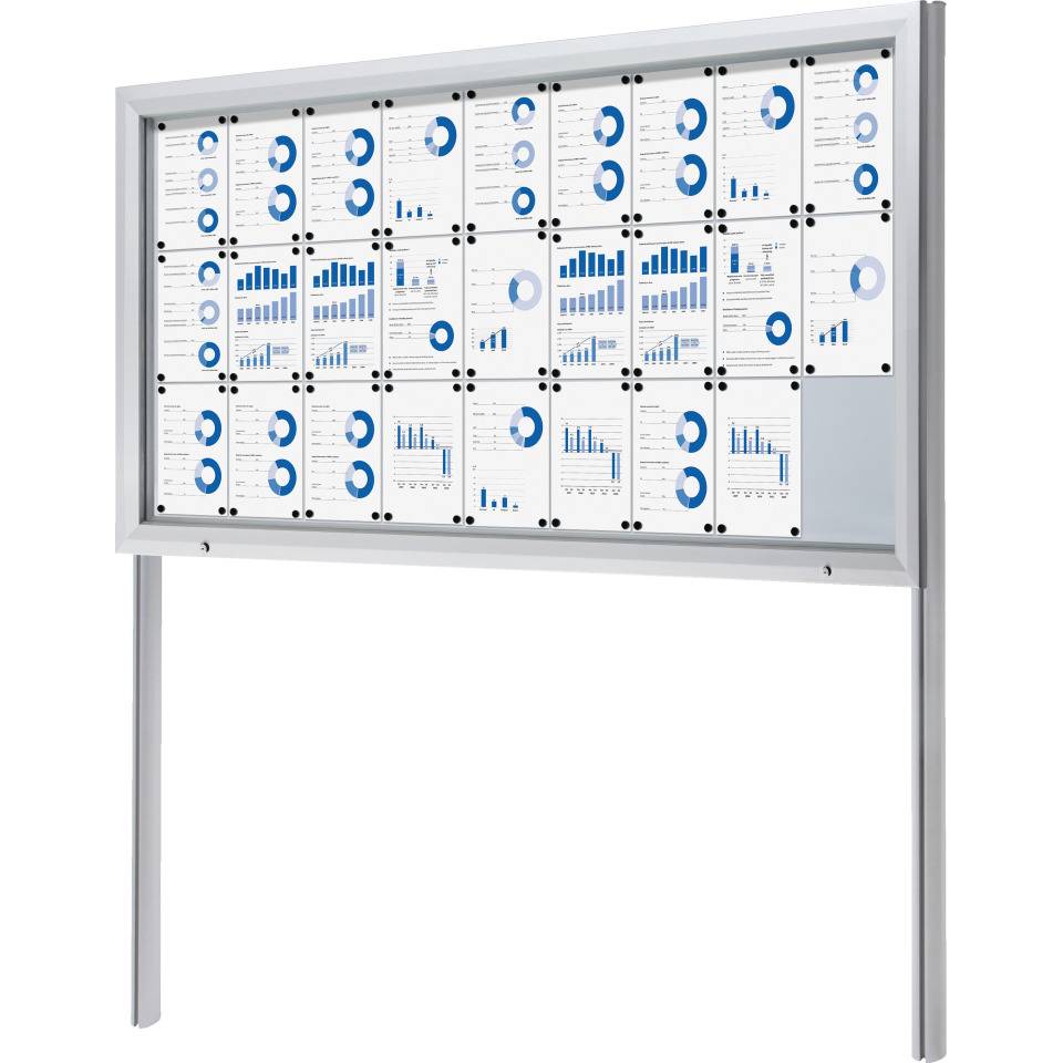 Schaukasten, abschließbar, IP56, Aluminium, 2125x1067x47mm, 27xA4, 45,05kg