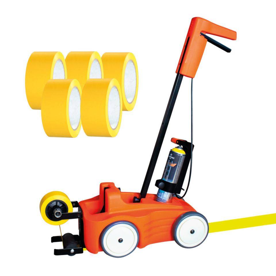 Vorteils-Set SOPPEC DRIVER™,Tape Applicator,5 Rollen Markierungsband,gelb,50mm