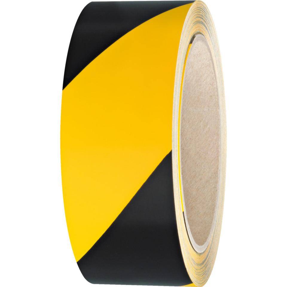 K.57 Bodenmarkierungsband, gelb/schwarz, PVC-Folie, 50mm, 33m/Rolle