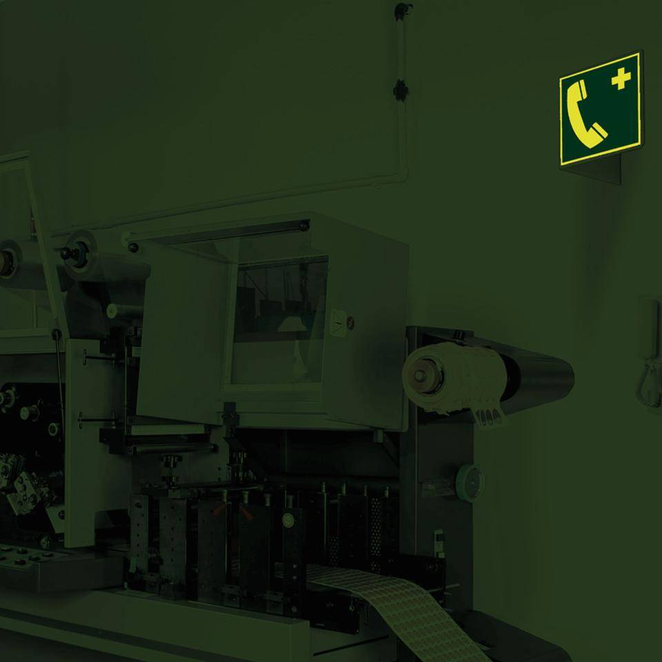 PERMALIGHT® power langnachleuchtend Nasenschild Notruftelefon, ASR/ISO, Kunststoff, 200x200mm
