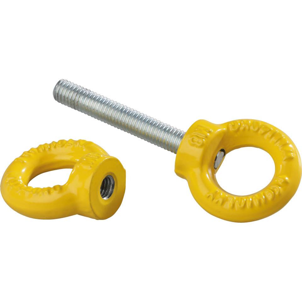 K.57 Ringösen-System f.Schutzpfosten Light,gelb,2 Ösen,Distanzst.,Gewindestange