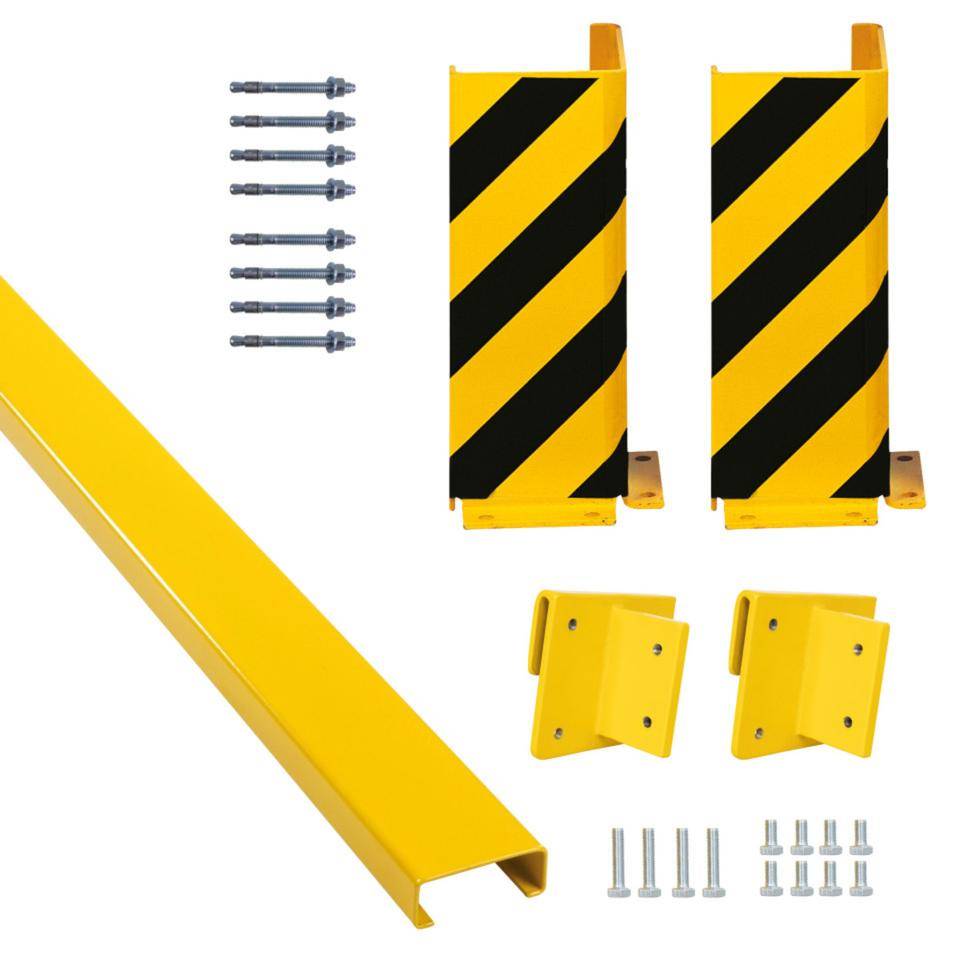 K.57 Set Schutz-Barriere,L-Profil,1,5m,Anfahrschutz..,Adapter,Planke,Bolzenanker