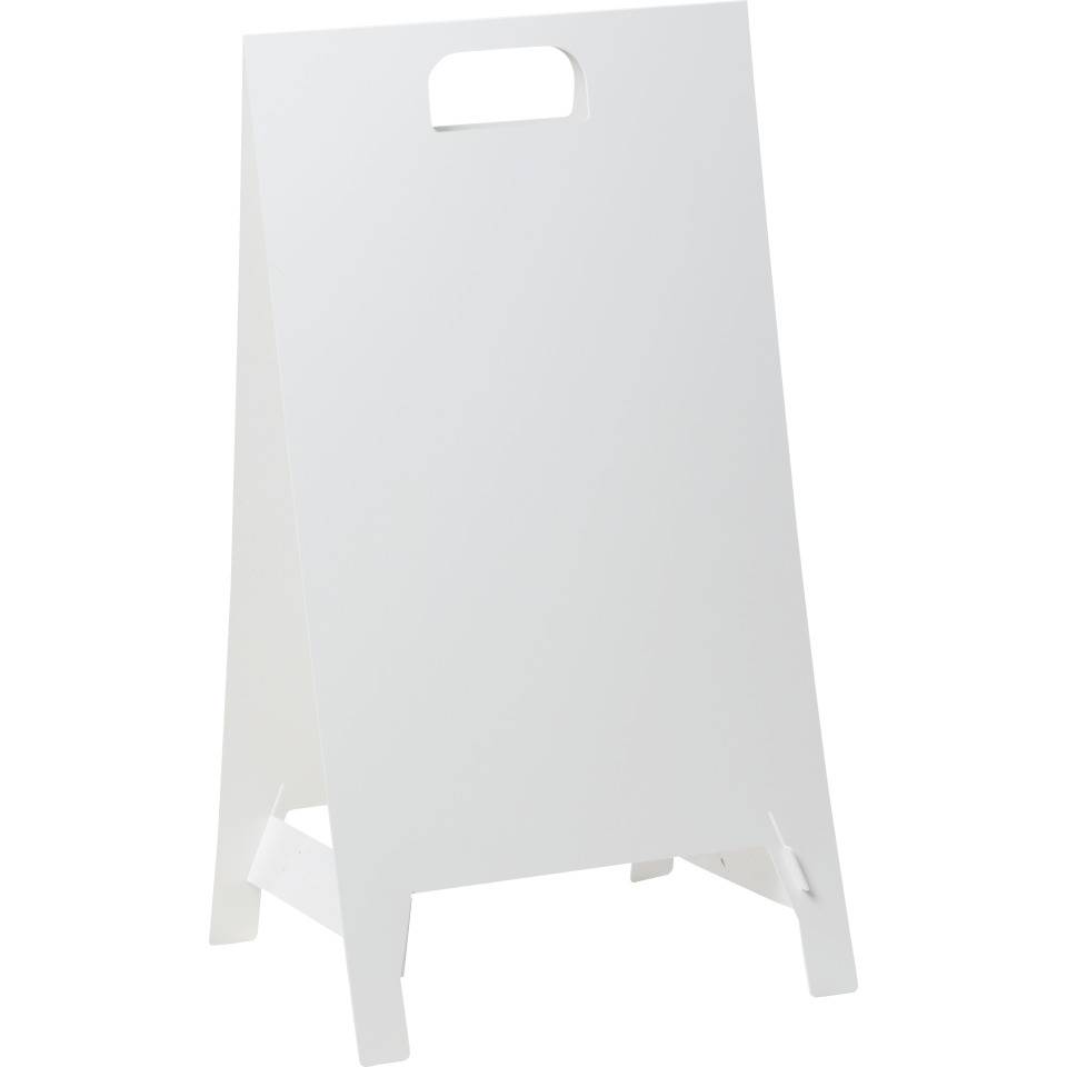 Aufsteller, blanko, zum Selbstbekleben/Selbstbeschriften, weiß, 350x650mm