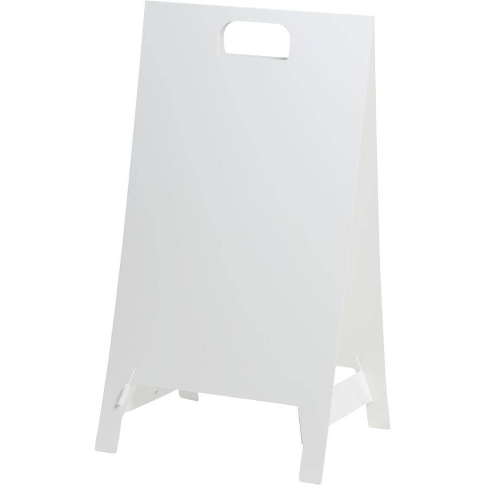 Aufsteller, blanko, zum Selbstbekleben/Selbstbeschriften, weiß, 350x650mm