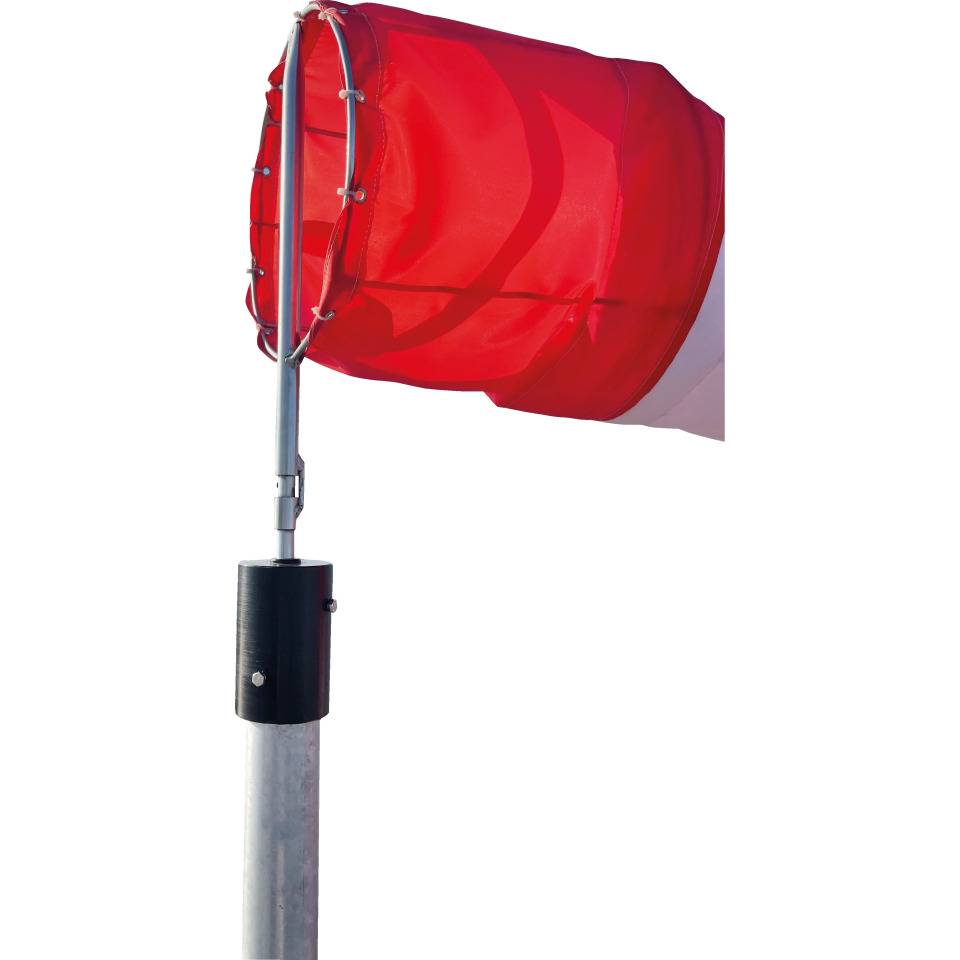 Windsackset: Halterung mit Mastadapter, Windsackkorb, Windsackhülle, Ø300mm