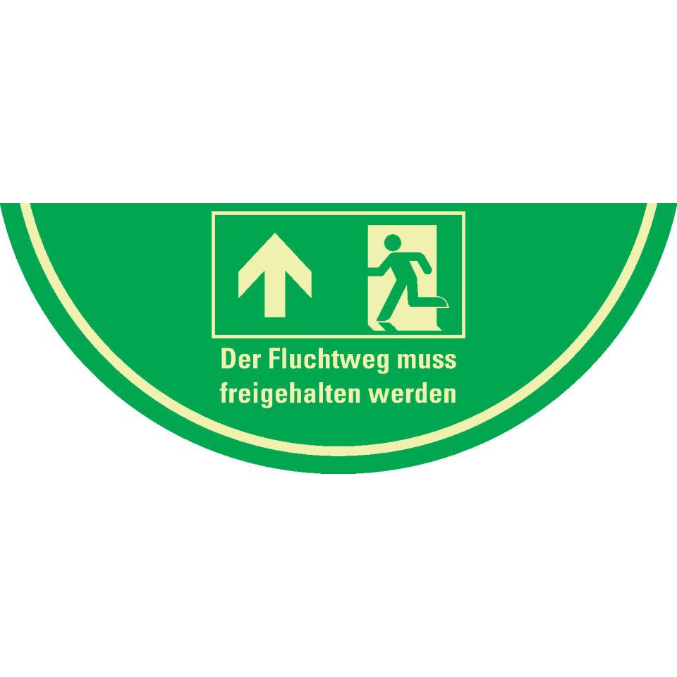 PERMALIGHT® power langnachleuchtend Bodenmarkierung Fluchtweg, R10, Bodenmarkierungsfolie, 750x300mm