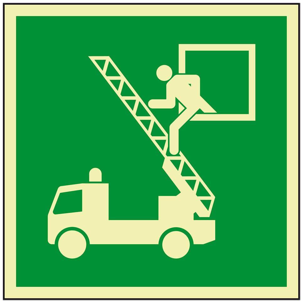 PERMALIGHT® power langnachleuchtend Rettungszeichen Rettungsausstieg, ASR/ISO, Kunststoff, 200x200mm