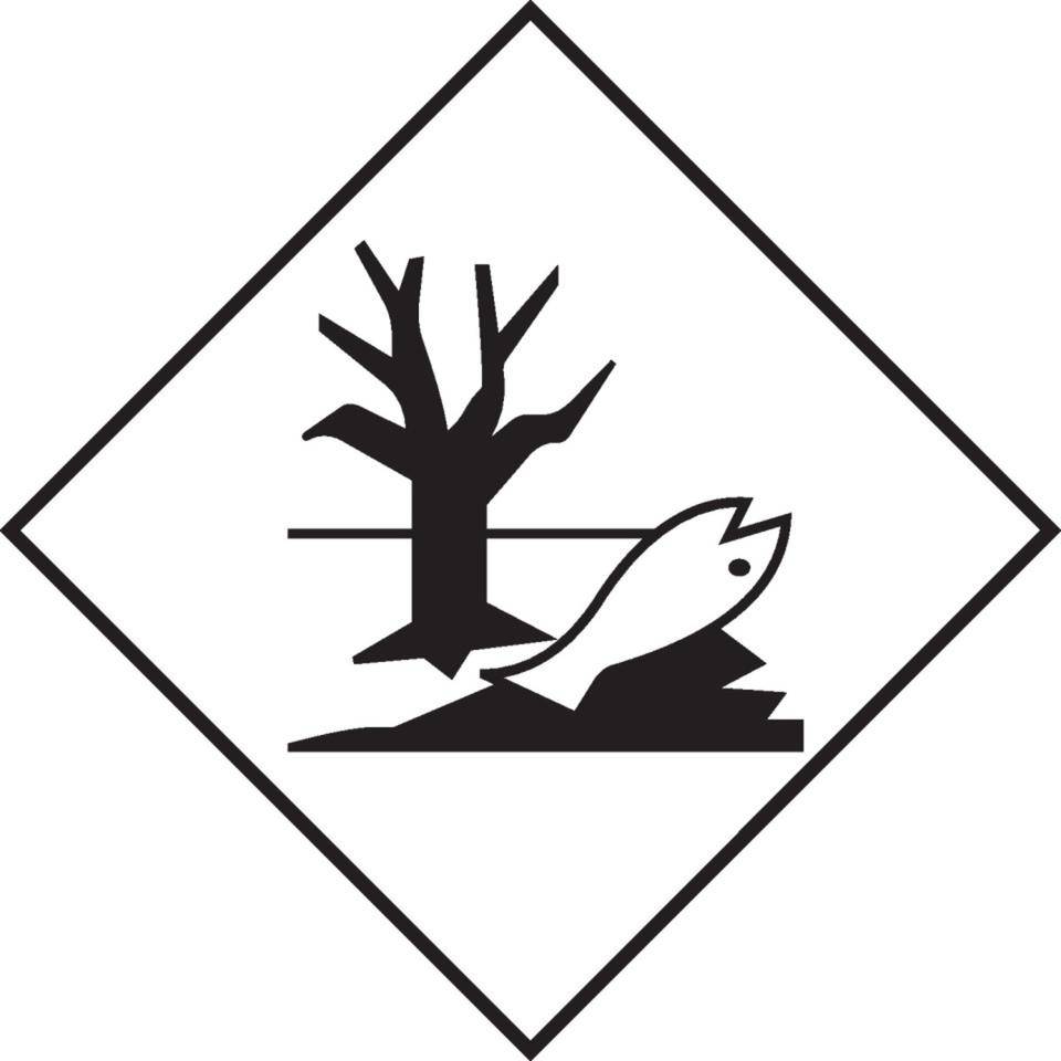 Verpackungskennzeichen Umweltgefährdende Stoffe, Cellulose-Folie, selbstklebend, 100x100mm