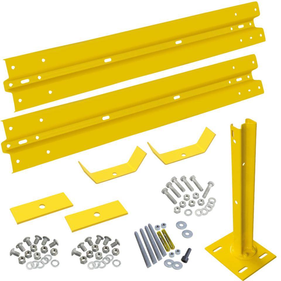 Ergänzungs-Set Sigma-Doppelplanken, zum Aufdübeln, Stahl, gelb, Baulänge 2m