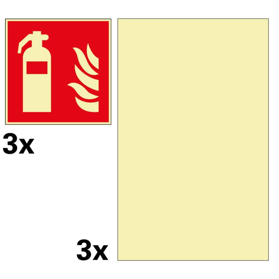 Vorteils-Set Feuerlöscher-Hinterlegung,Zeichen Feuerlöscher,verschiedene Formate